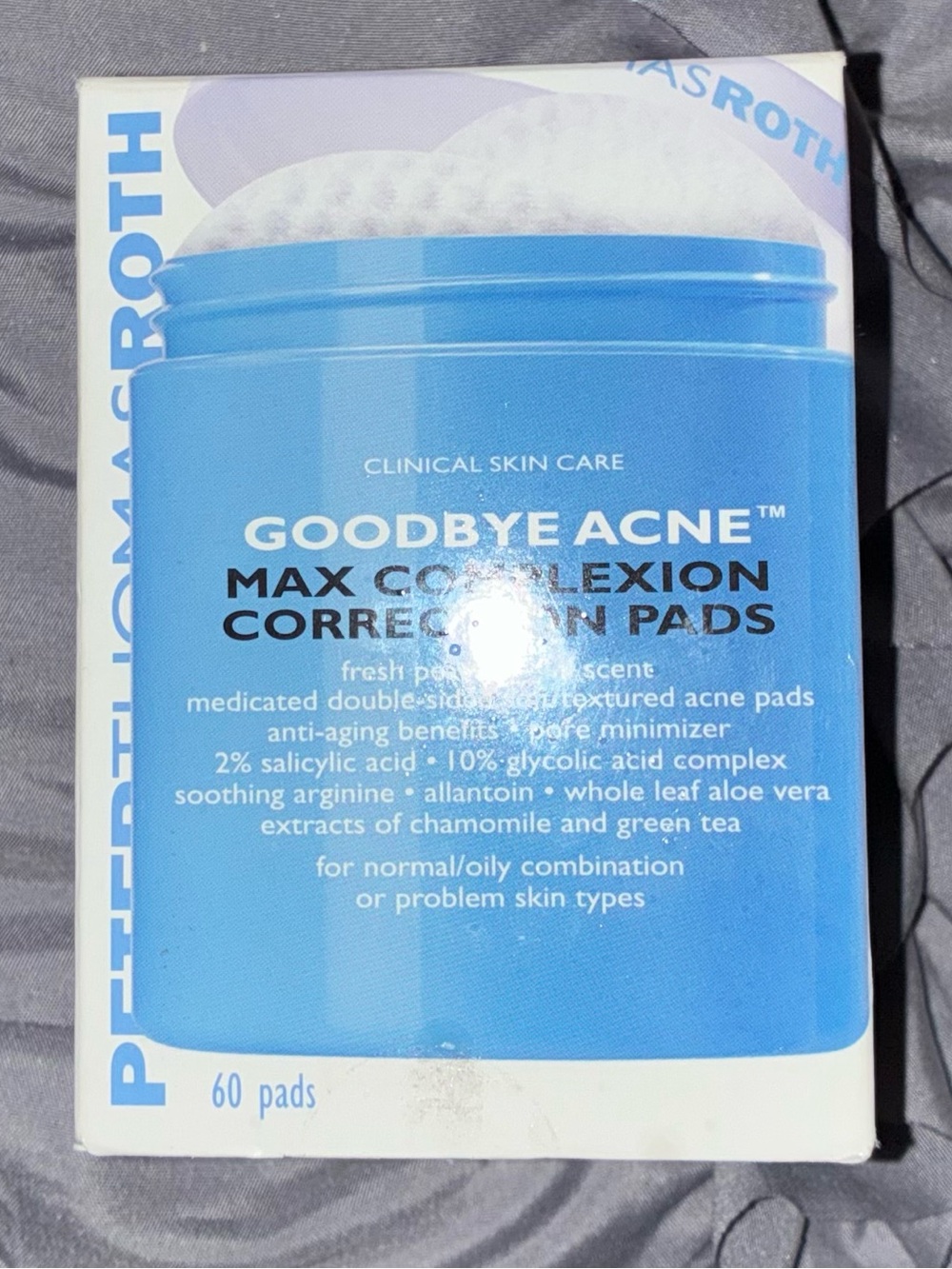 Peter Thomas Roth Goodbye Acne Max Complexion Correction Pads 60 New